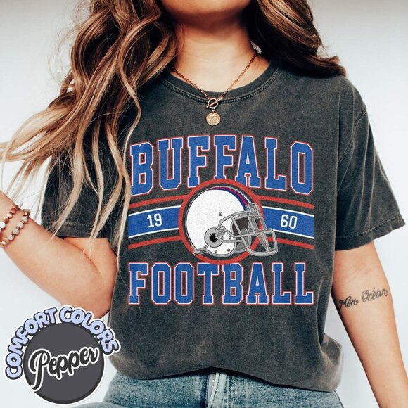 Chicago Football Retro-Inspired Comfort Colors T-Shirt 166 - Picture 1 of 5